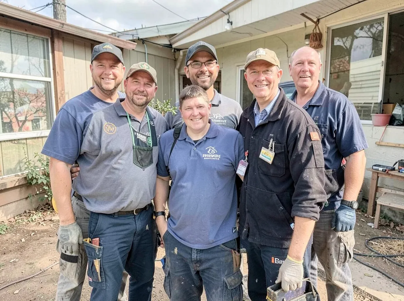 The Temple Roof & Leak Pros team at work in Temple